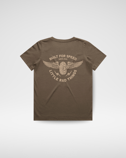 THE WINGED MECHANIC TEE - BROWN
