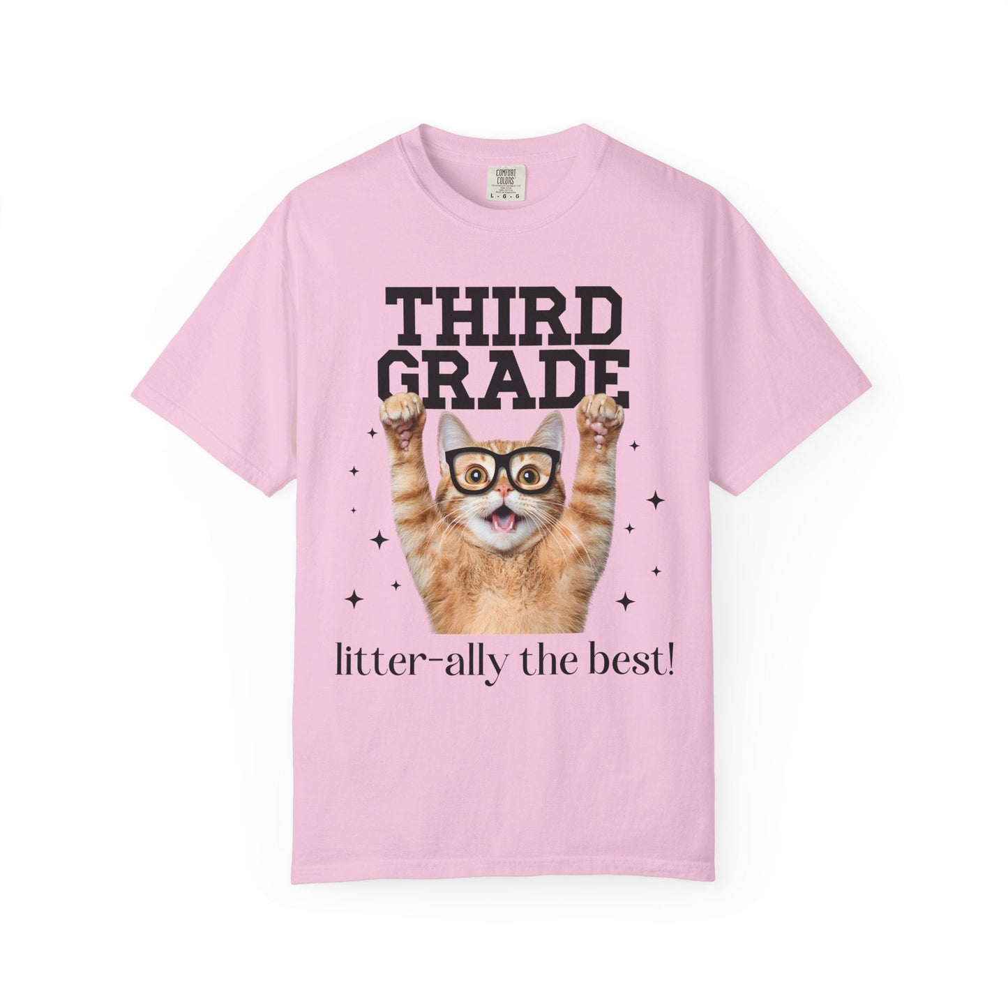 Third Grade Teacher Cat Tee