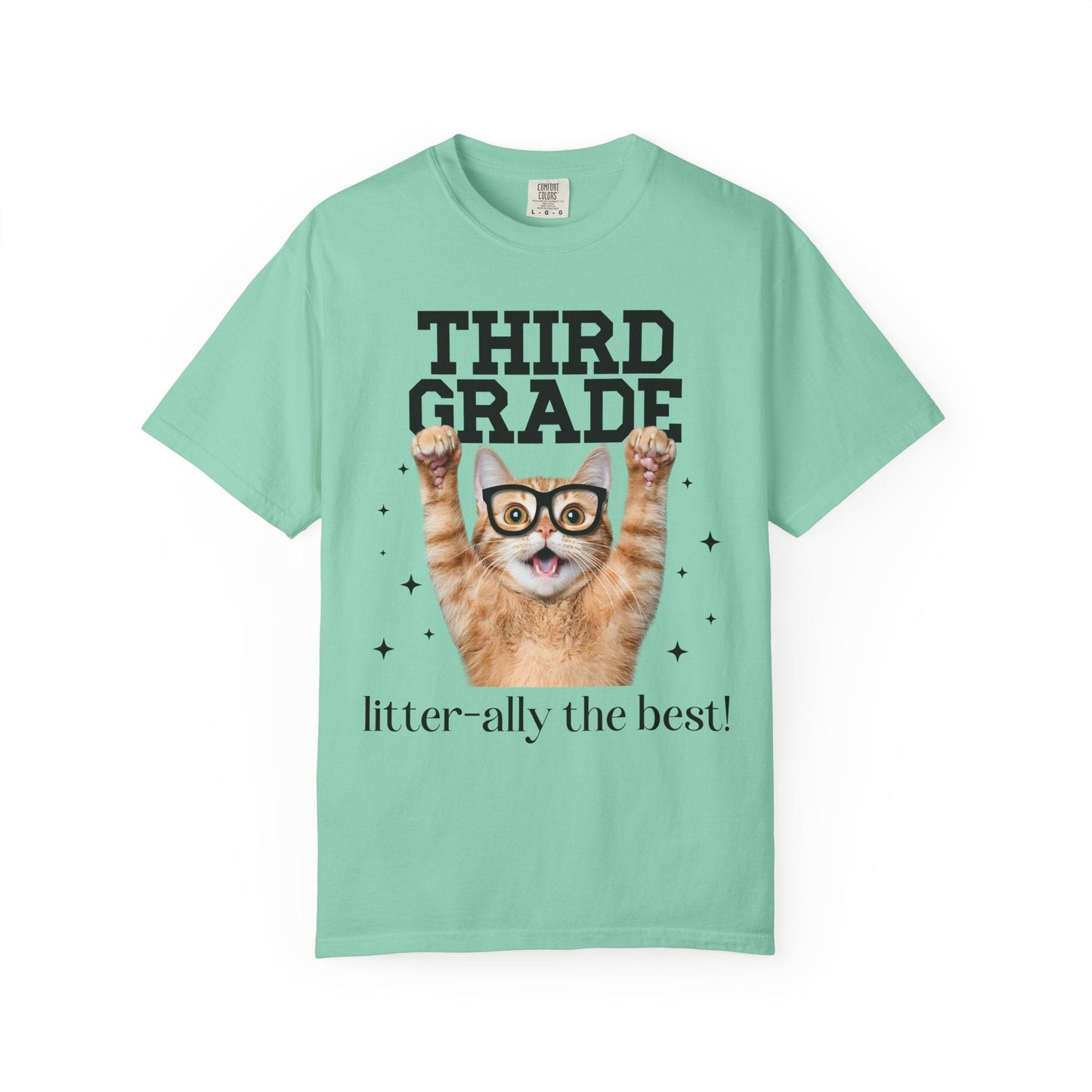 Third Grade Teacher Cat Tee