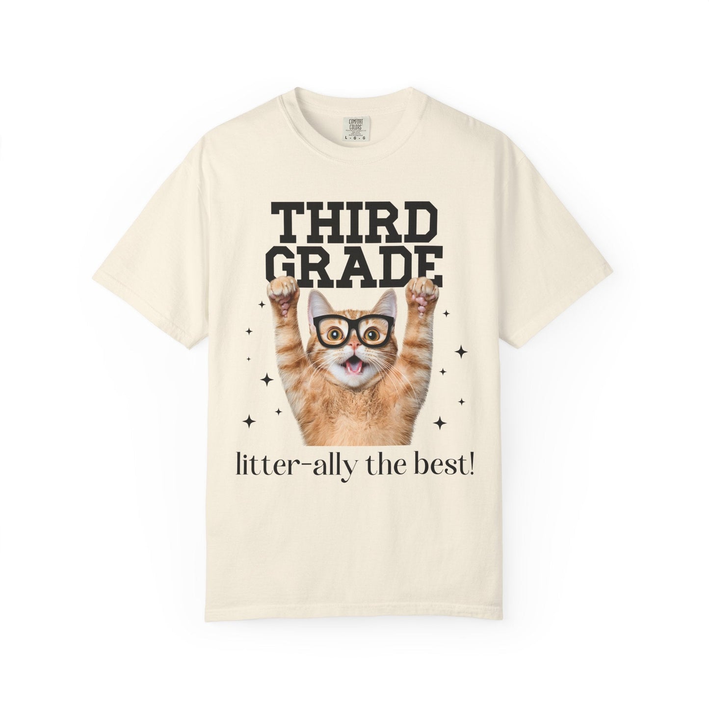 Third Grade Teacher Cat Tee