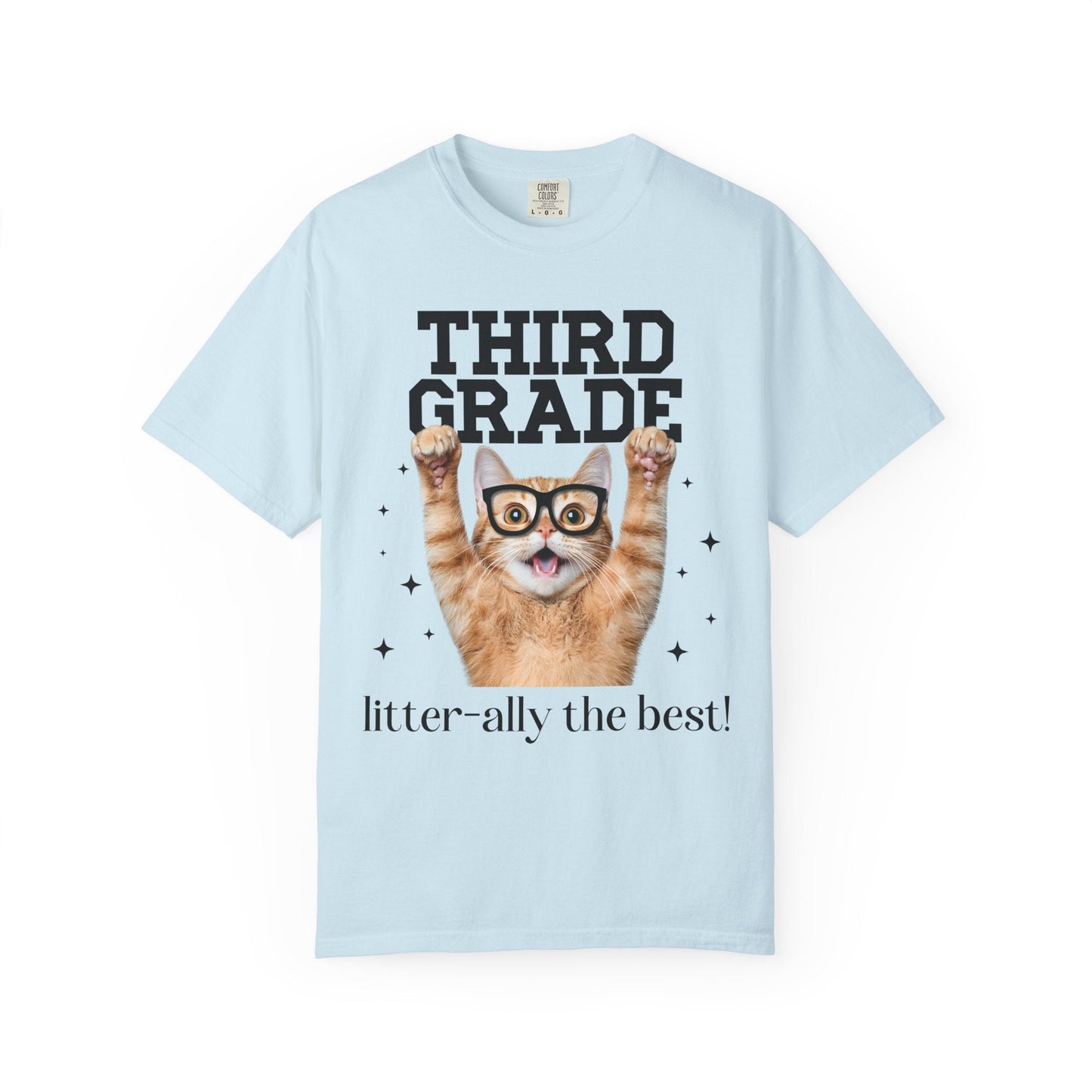 Third Grade Teacher Cat Tee
