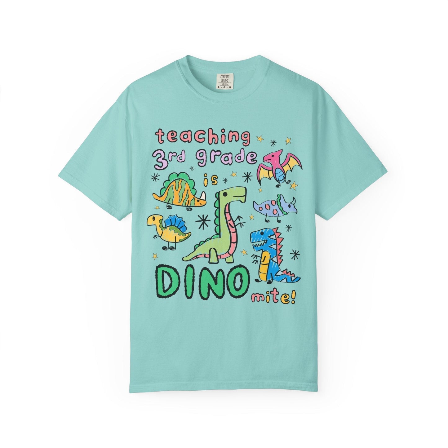Third Grade Teacher Dinosaur Tee