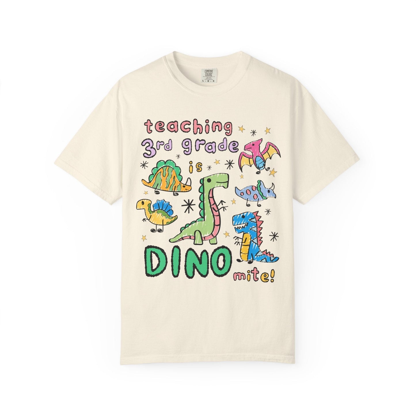 Third Grade Teacher Dinosaur Tee