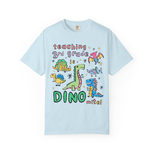 Third Grade Teacher Dinosaur Tee