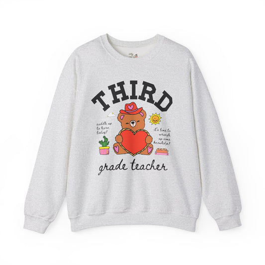 3rd Grade Teacher Bear Sweatshirt