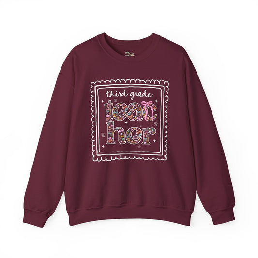 Third Grade Teacher Sweatshirt for Back to School
