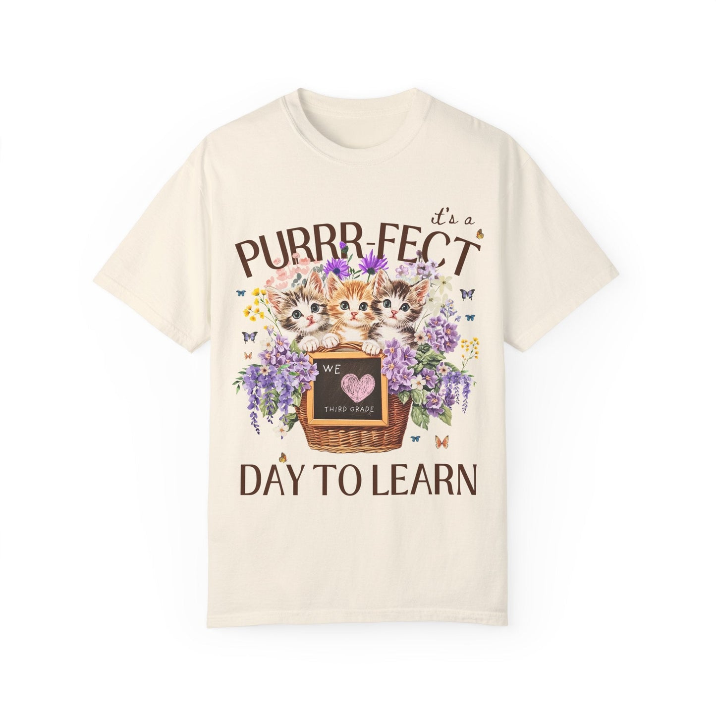 Third Grade Teacher Tee with Cats