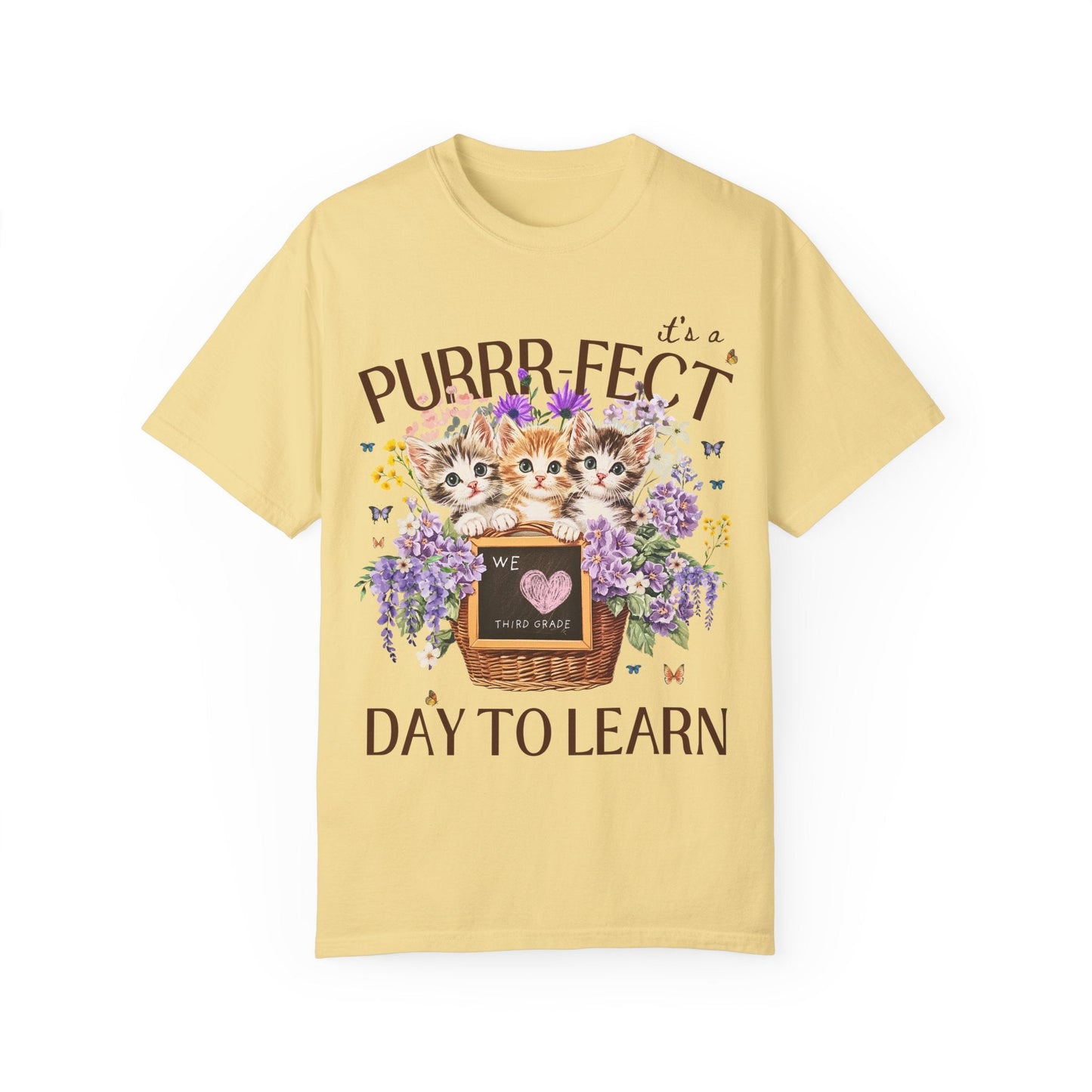 Third Grade Teacher Tee with Cats