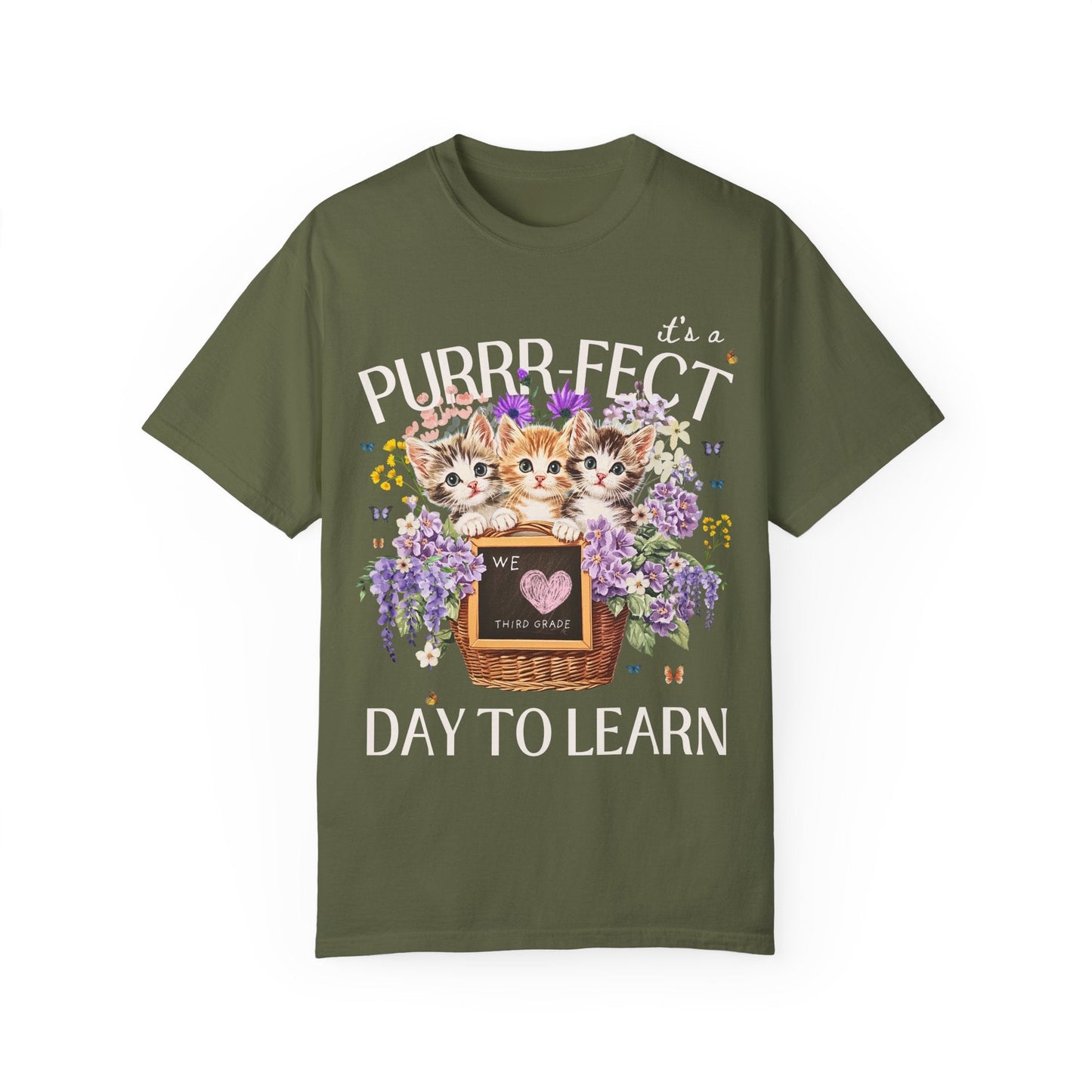 Third Grade Teacher Tee with Cats