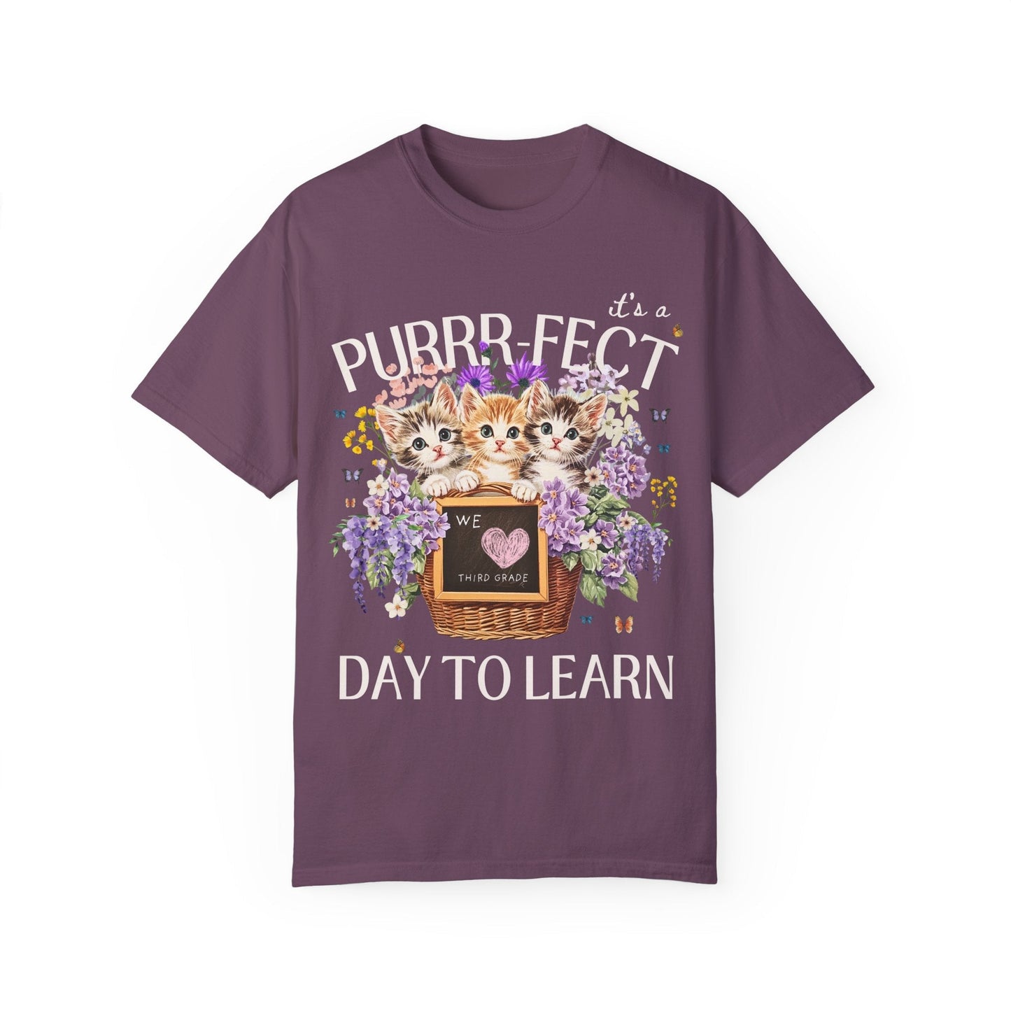 Third Grade Teacher Tee with Cats