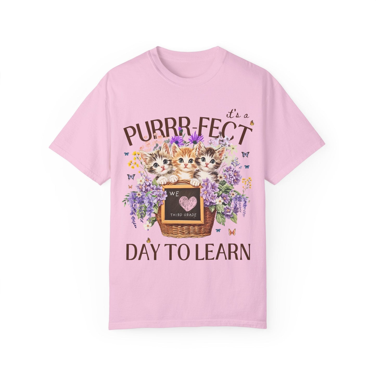 Third Grade Teacher Tee with Cats