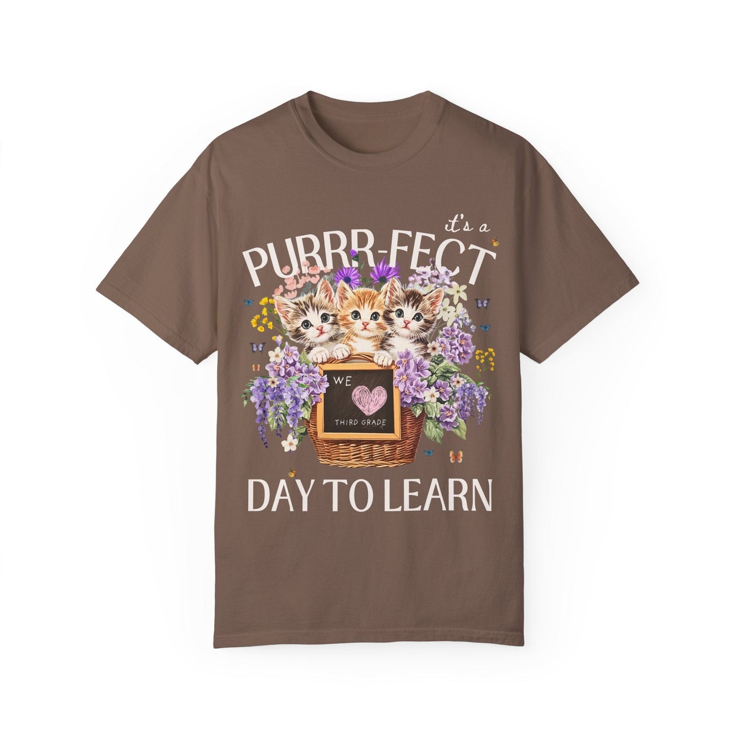 Third Grade Teacher Tee with Cats