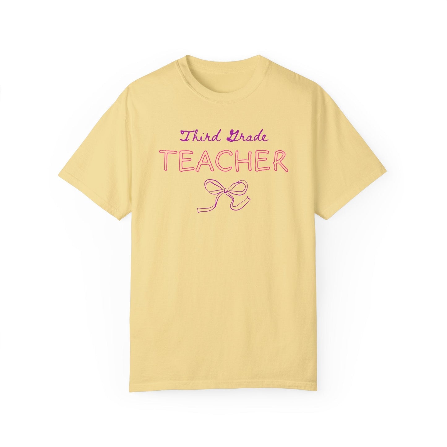 Third Grade Teacher Tee Shirt with Bow