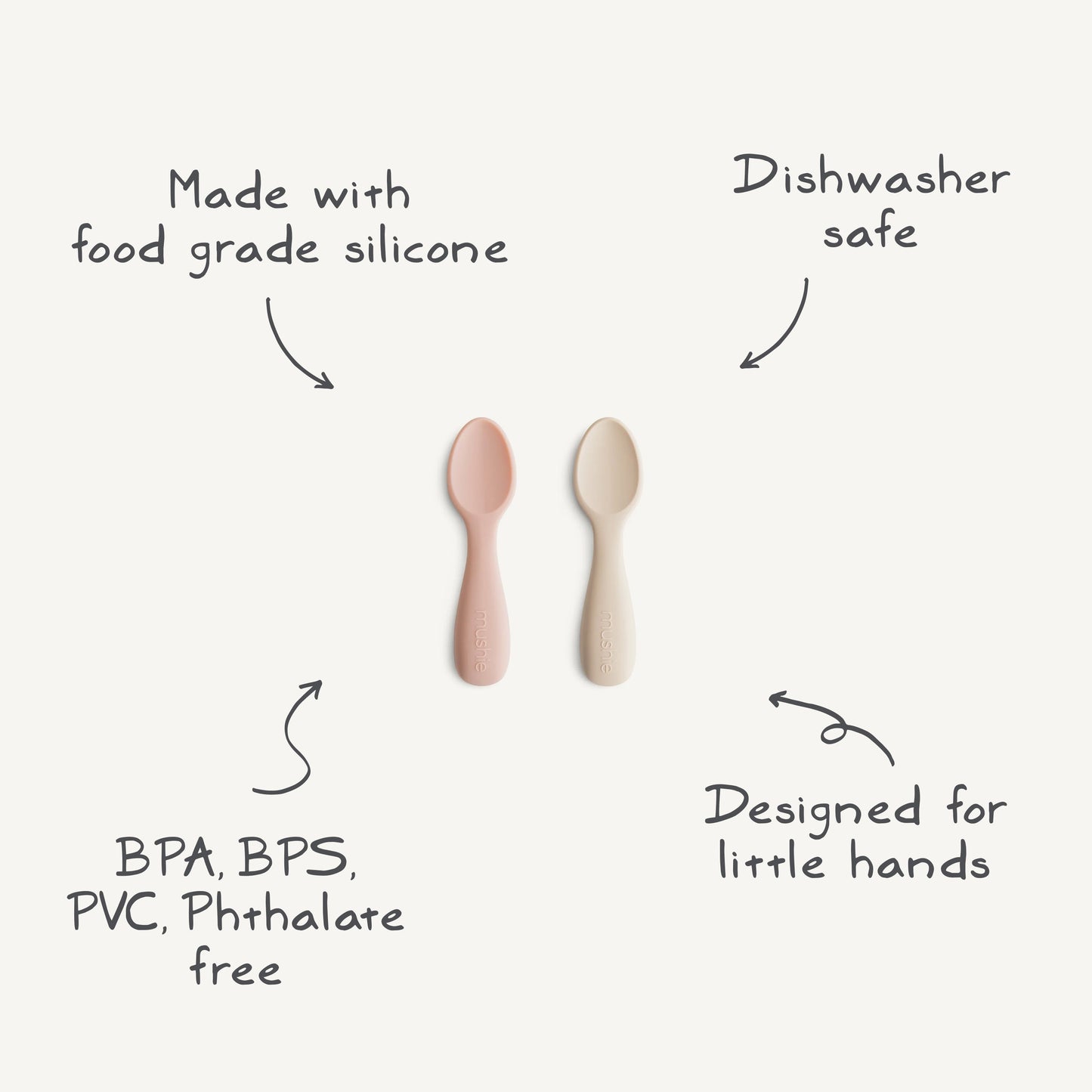 Silicone Toddler Starter Spoons 2-Pack