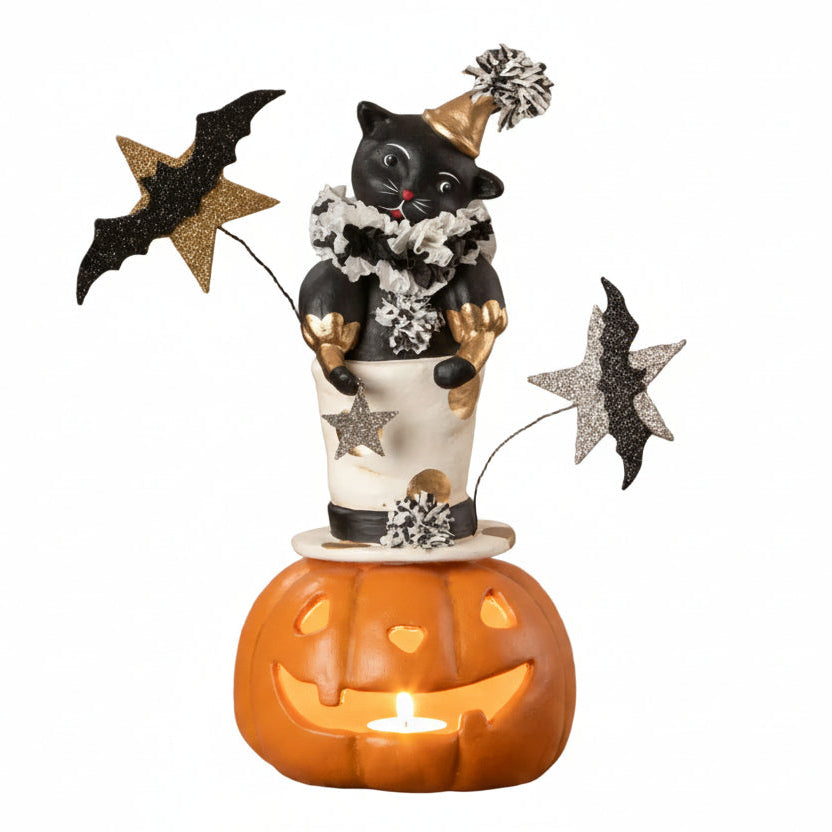 Top Hat Jack with Cat | Halloween Decor | Bethany Lowe
