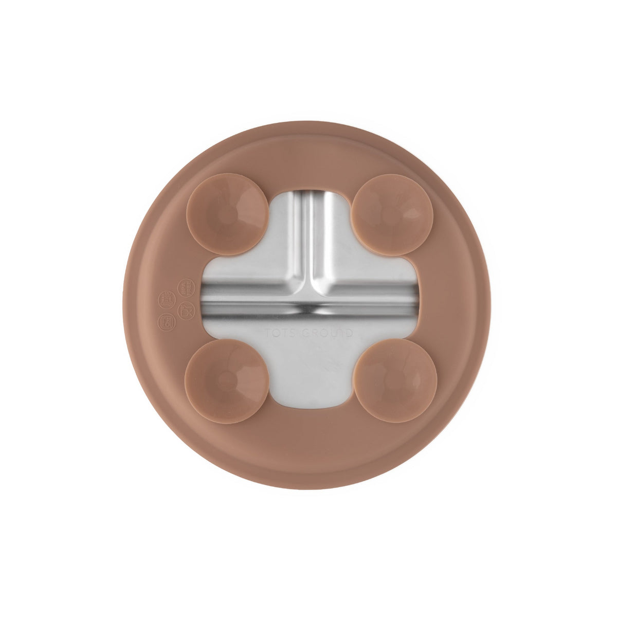 Stainless Steel Suction Plate Set of 2 (Mocha Mousse & Sage Green)