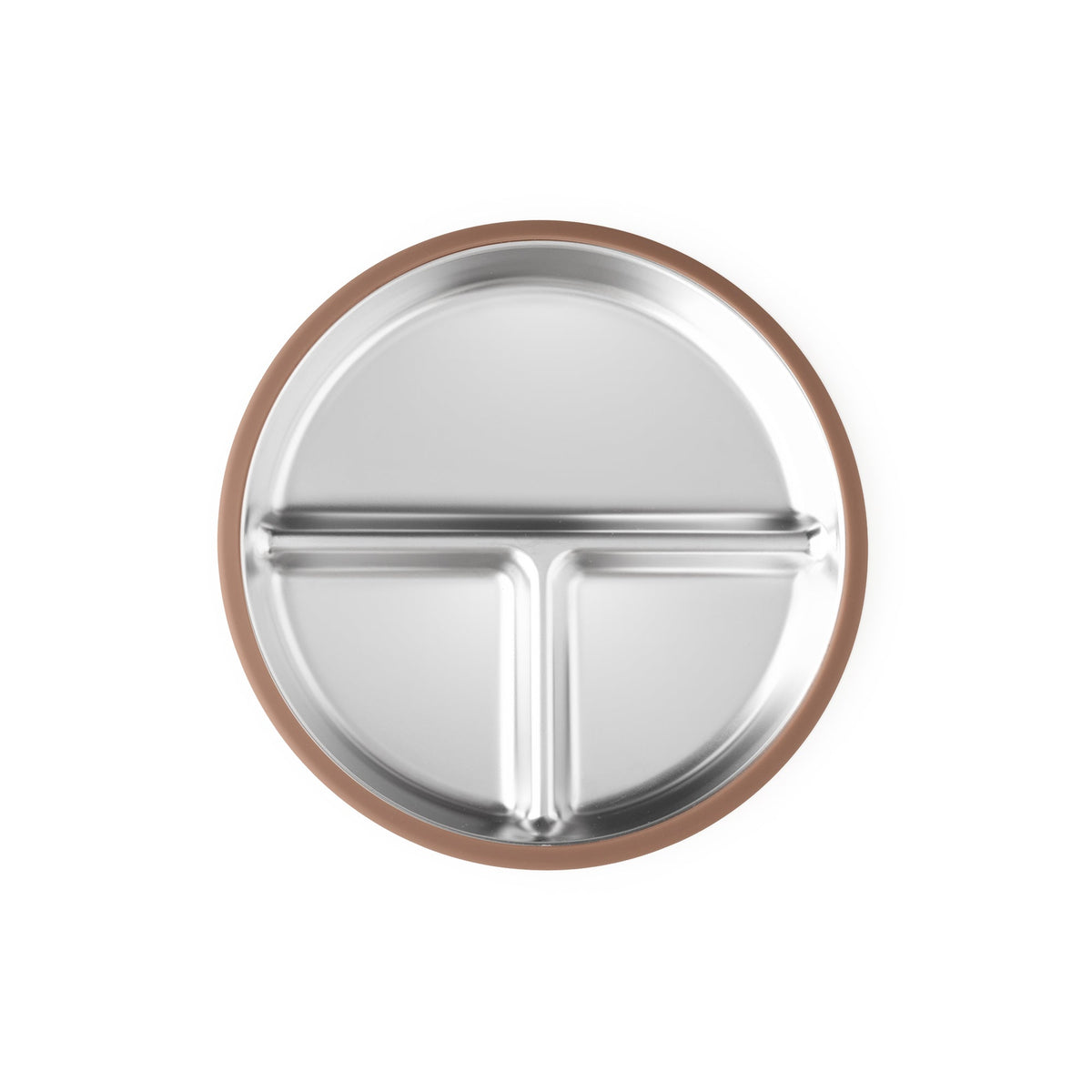 Stainless Steel Suction Plate Set of 2 (Mocha Mousse & Sage Green)
