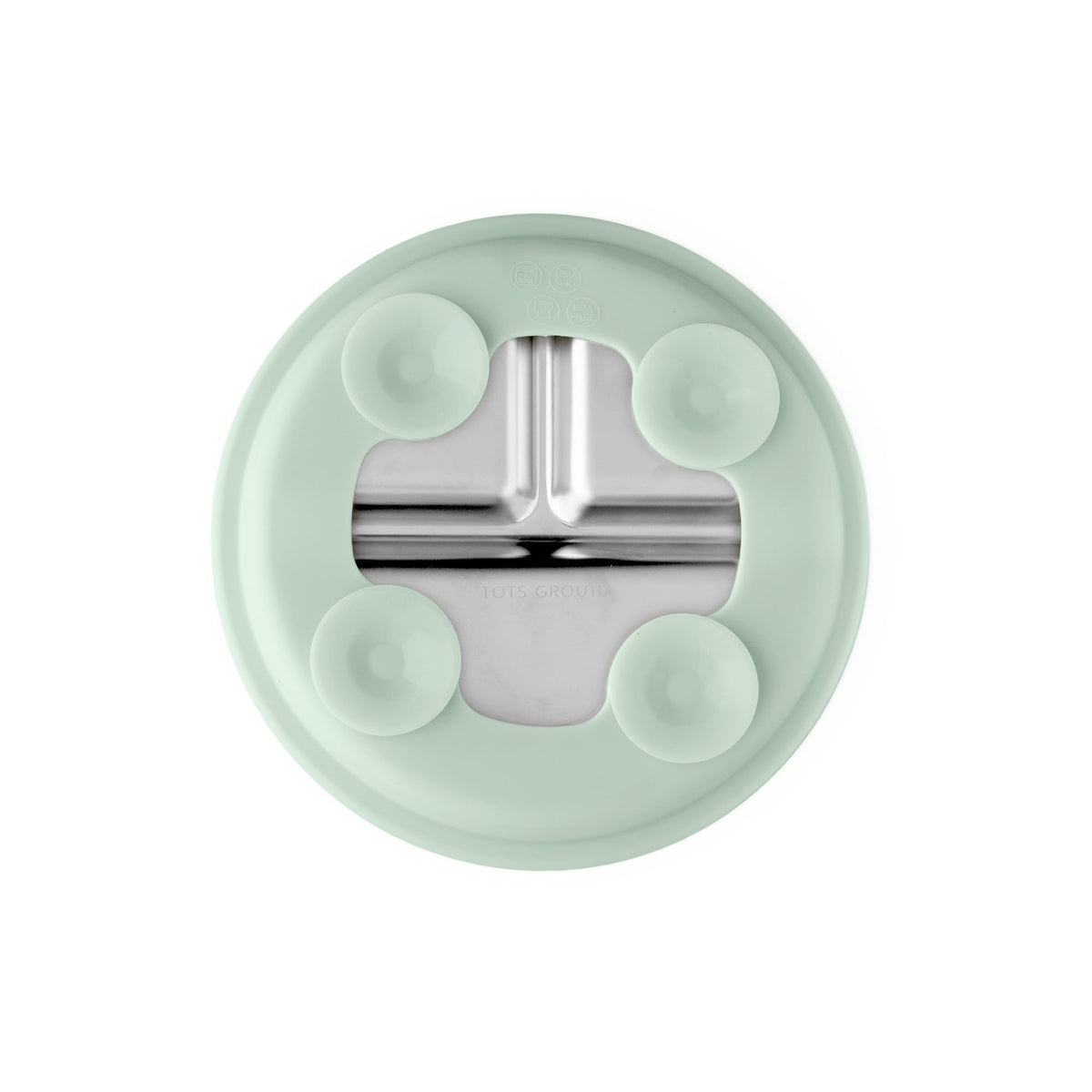Stainless Steel Suction Plate Set of 2 (Mocha Mousse & Sage Green)