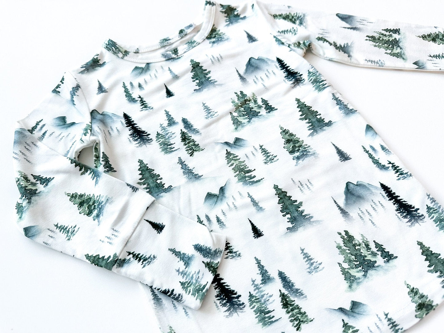 Two-Piece Pajama Set - Green Forest