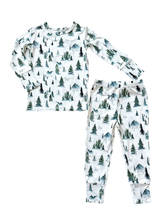 Two-Piece Pajama Set - Green Forest