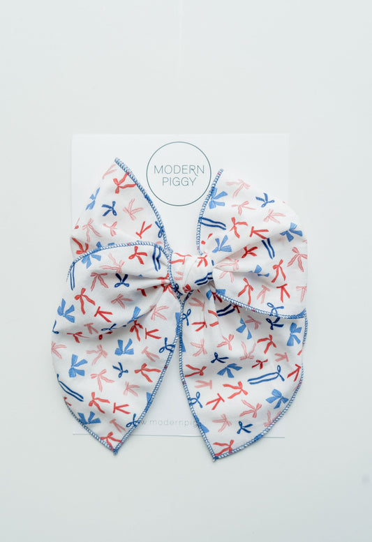 Red White and Bow| Party Bow