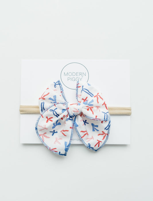 Red White and Bow | Petite Party Bow