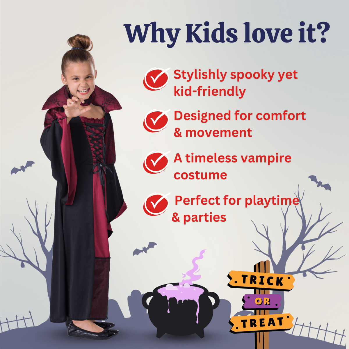 Vampiress Costume - Kids