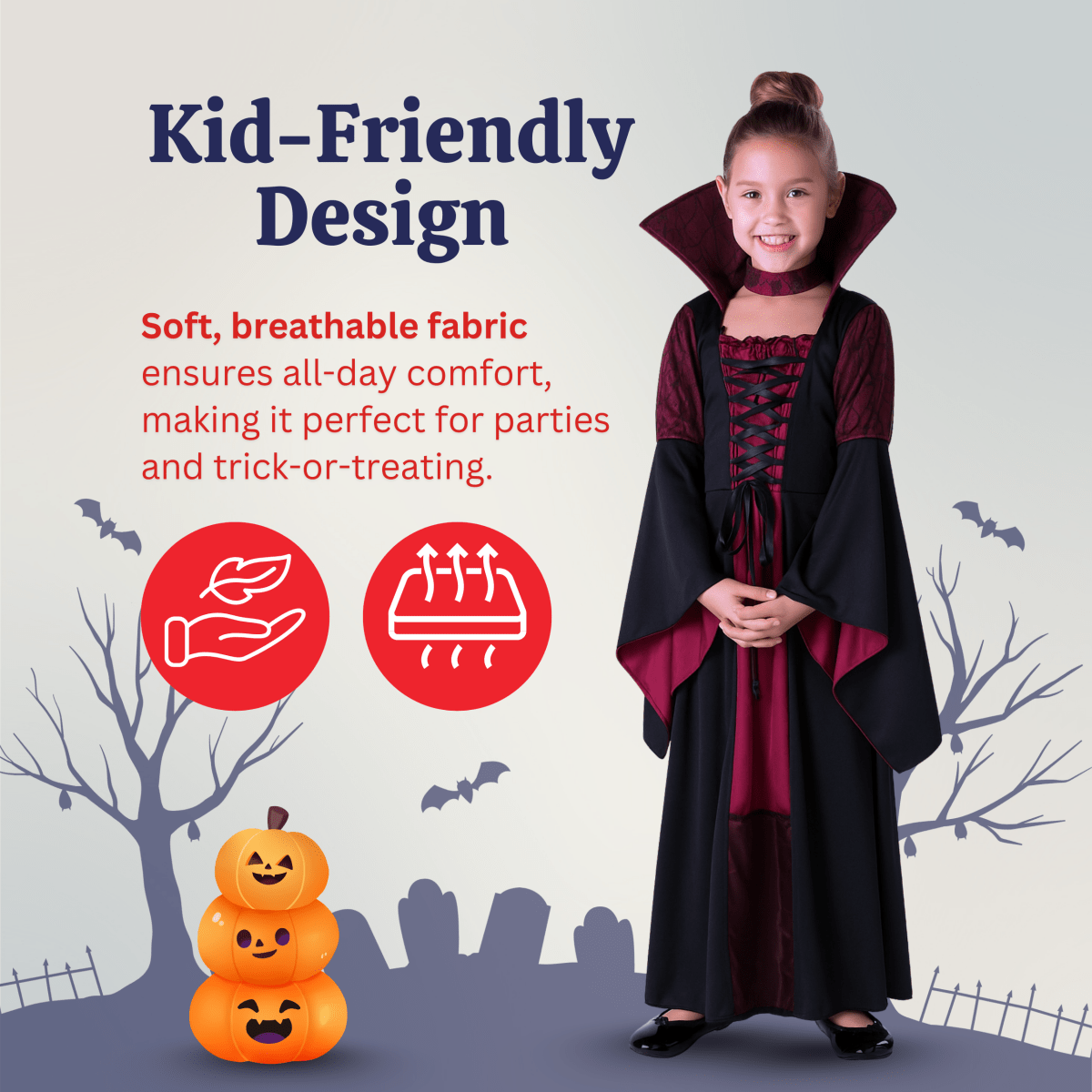 Vampiress Costume - Kids