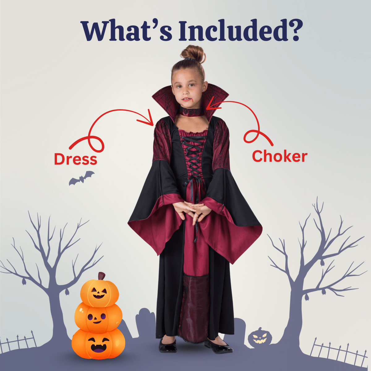 Vampiress Costume - Kids