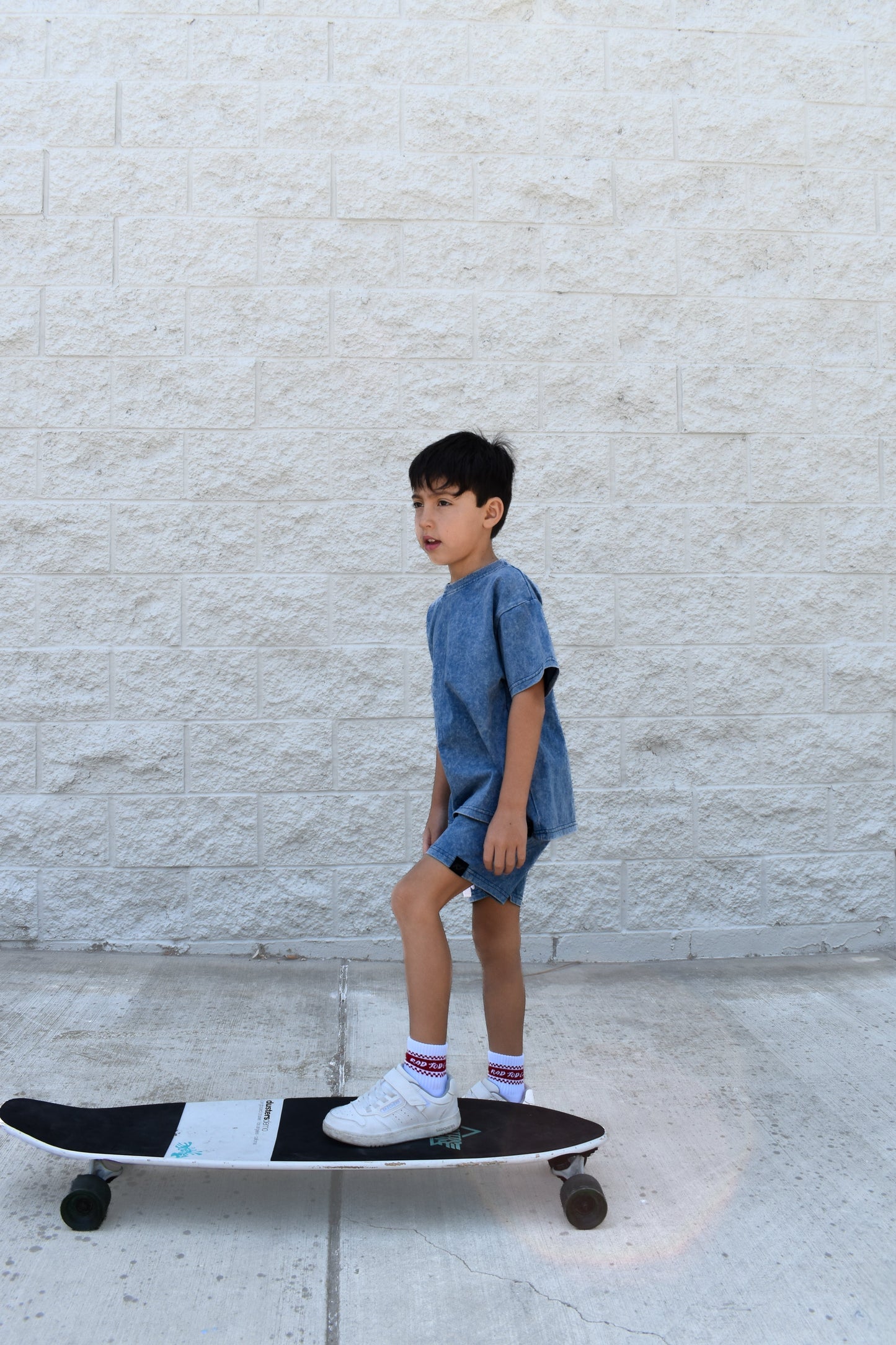 STONE WASH SHORTS - VINTAGE BLUE