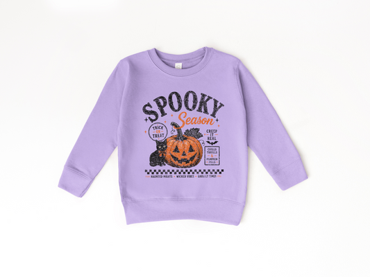 Vintage Spooky Season Toddler Crewneck Sweatshirt - MTO