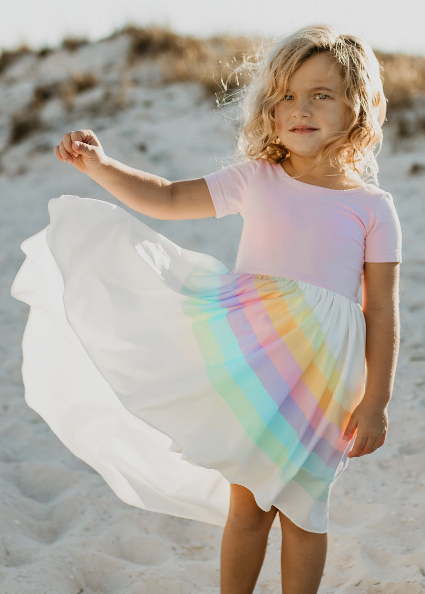 Light Pink Rainbow Dress