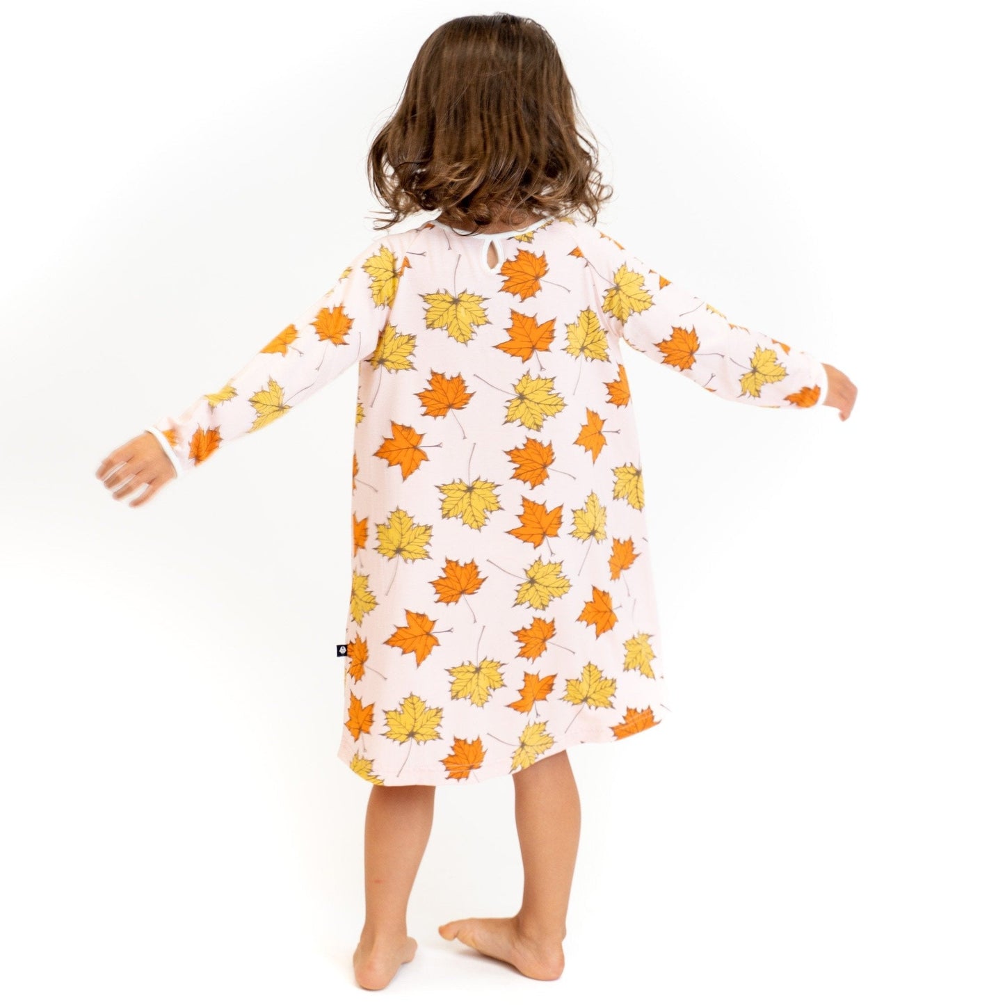 Sweetheart Dress - Pink Leaves