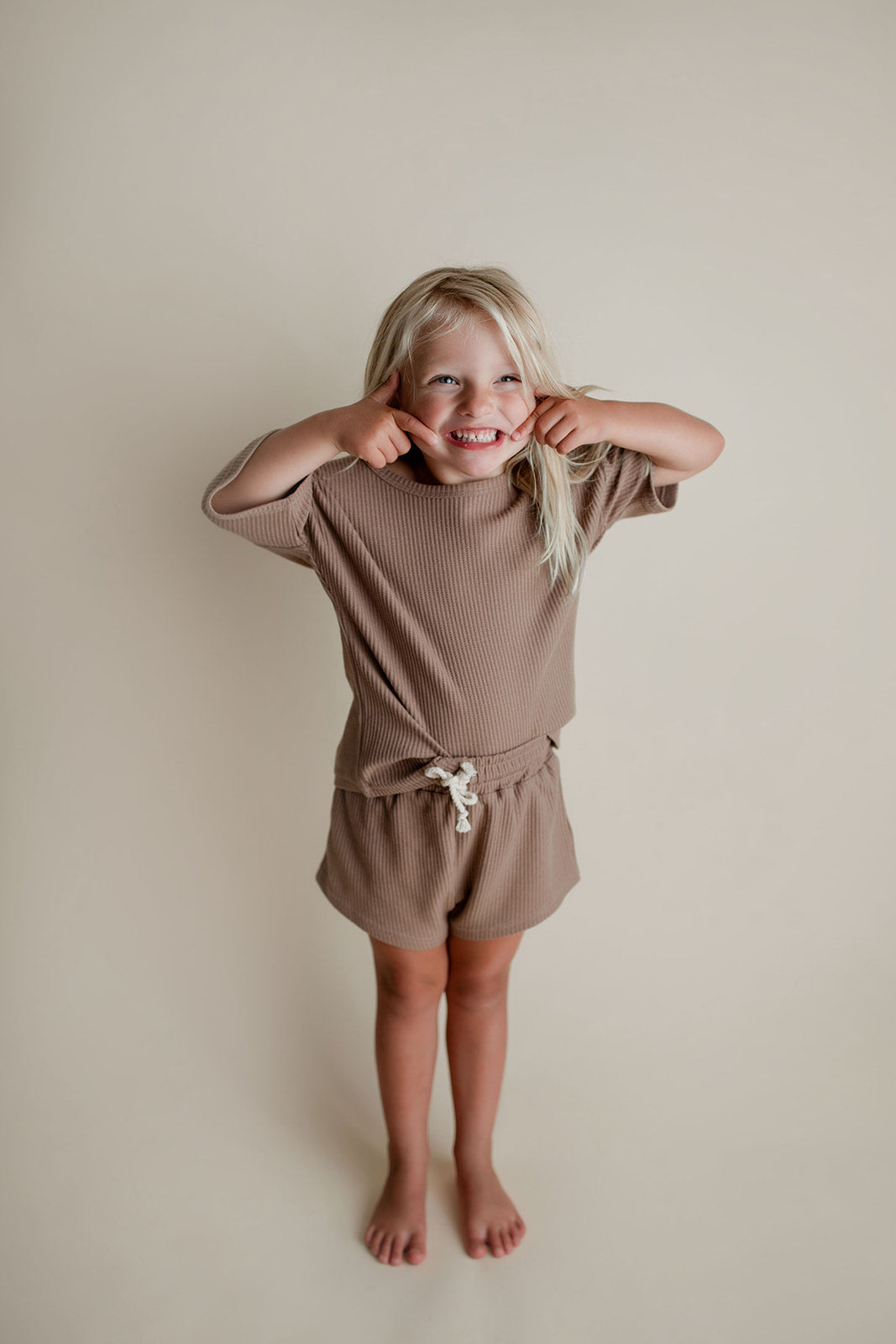 Cocoa Sands Brown Waffle Two Piece Set