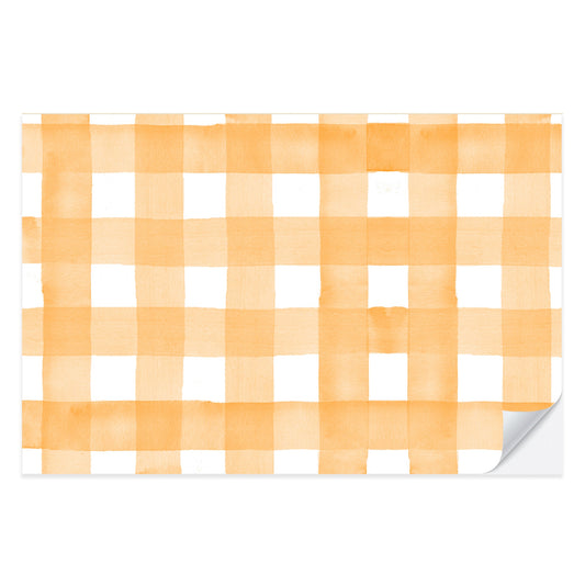 Orange Gingham Placemat Pad