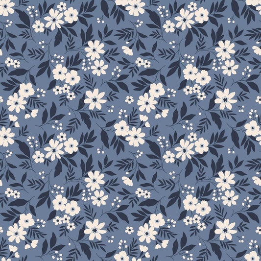 Swirly Girl Dress - Vintage Floral Blue
