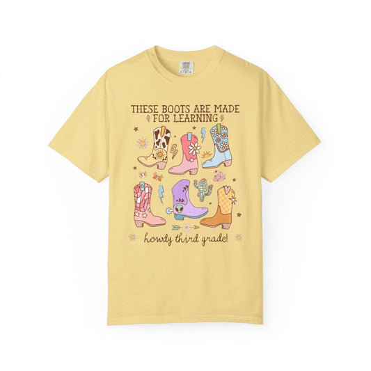 Western Third Grade Teacher Tee