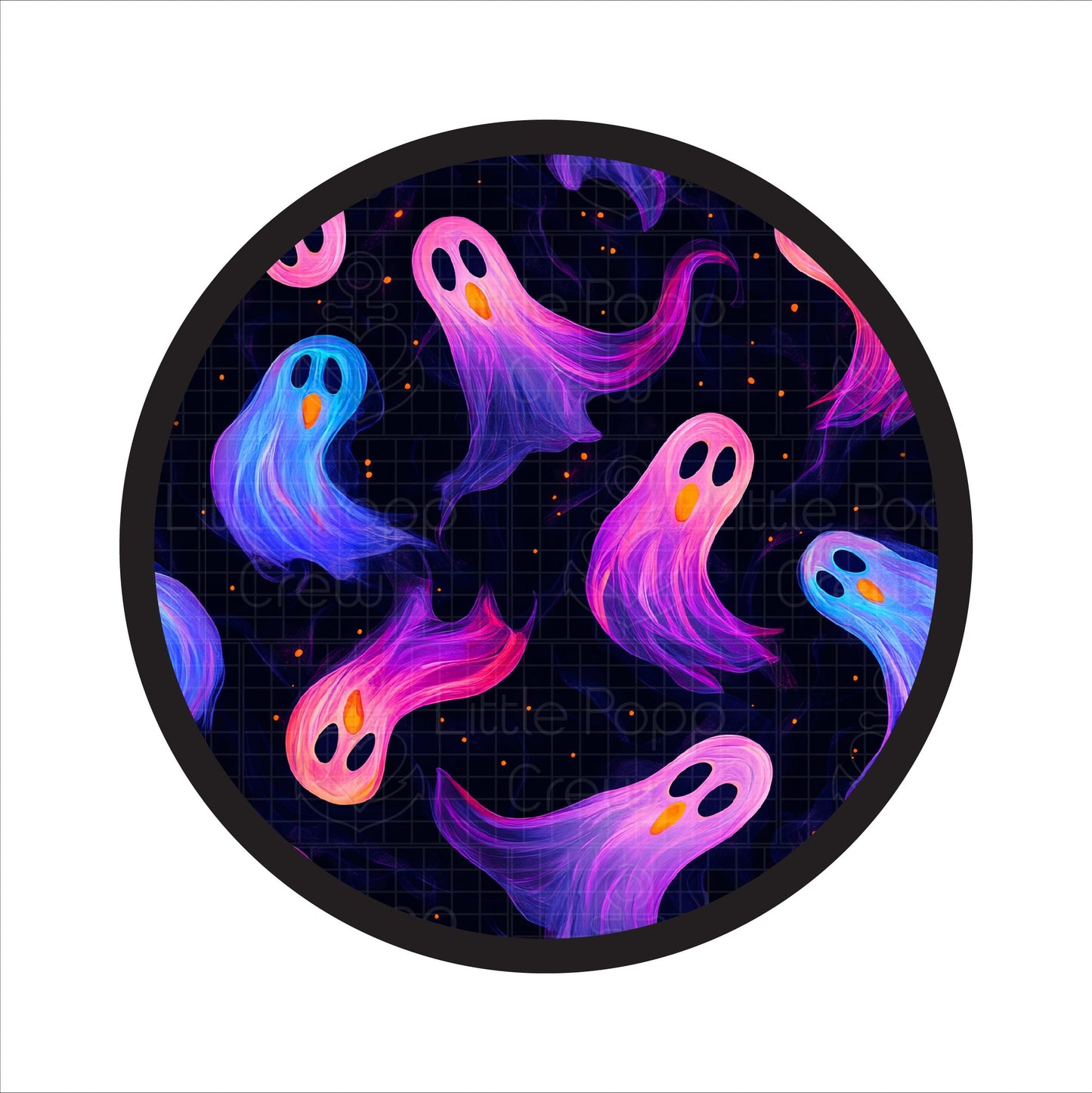 Halloween | Whirling Ghosts | Bamboo Scrunchie