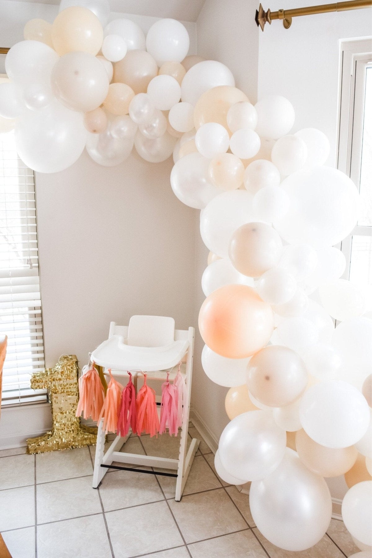 White Balloon Garland