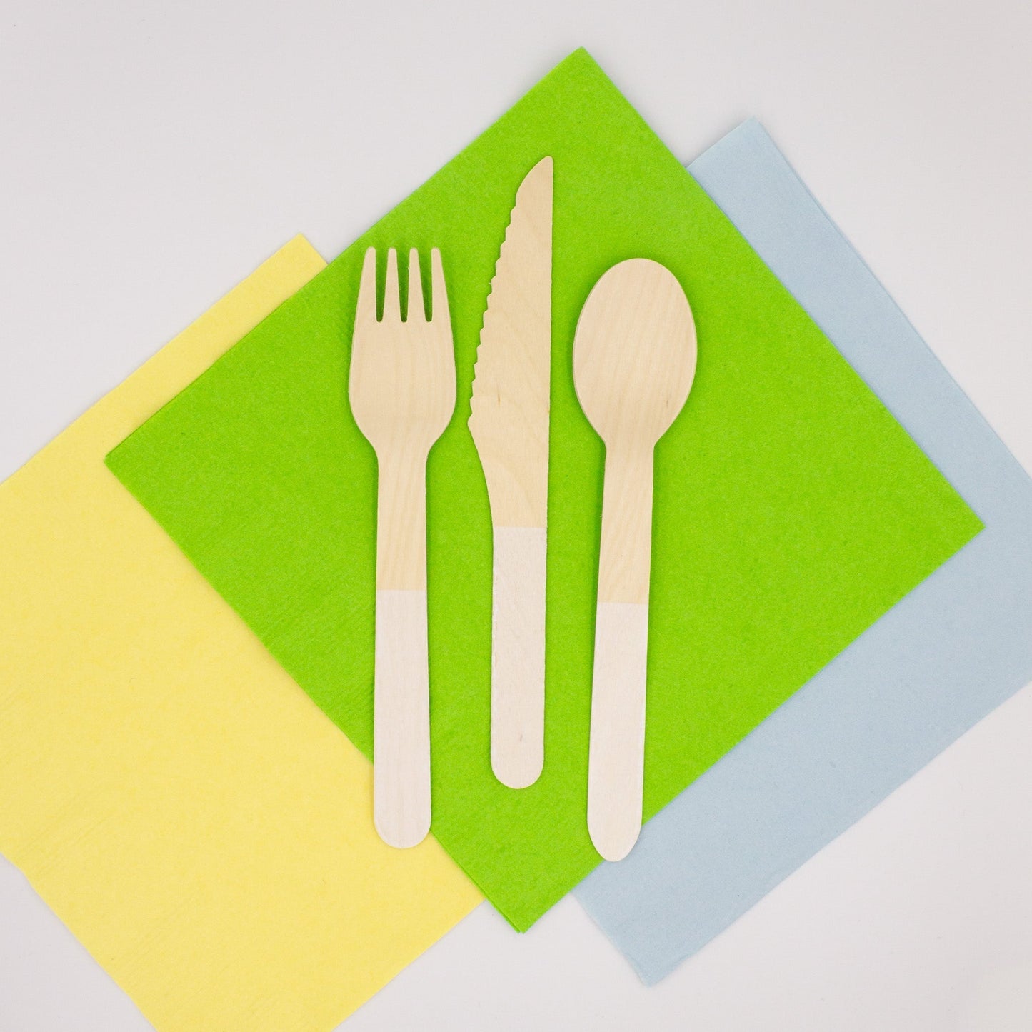 White Wooden Utensil Set – 24ct