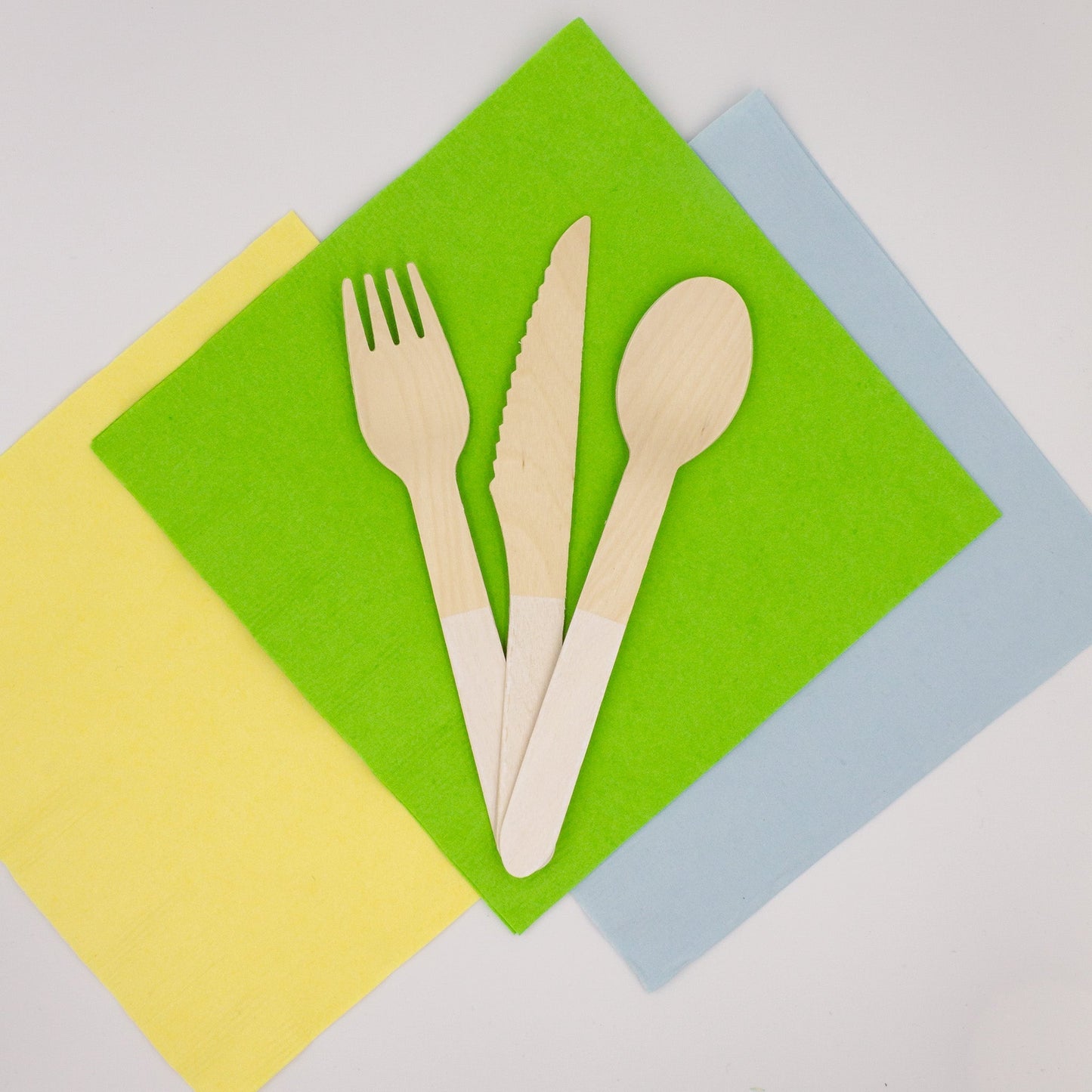 White Wooden Utensil Set – 24ct