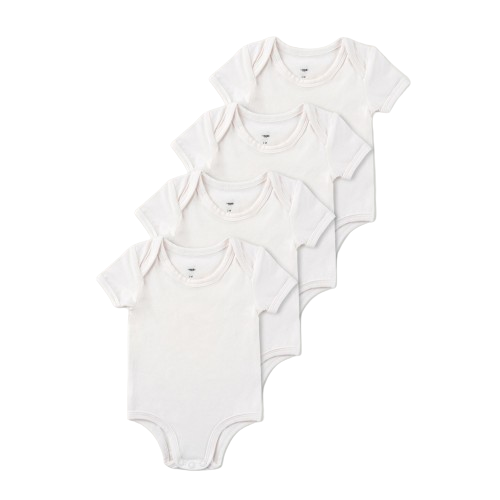 White Short Sleeve Onesies