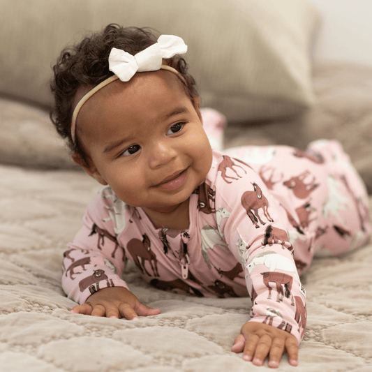 Wild Horses Zipper Footie