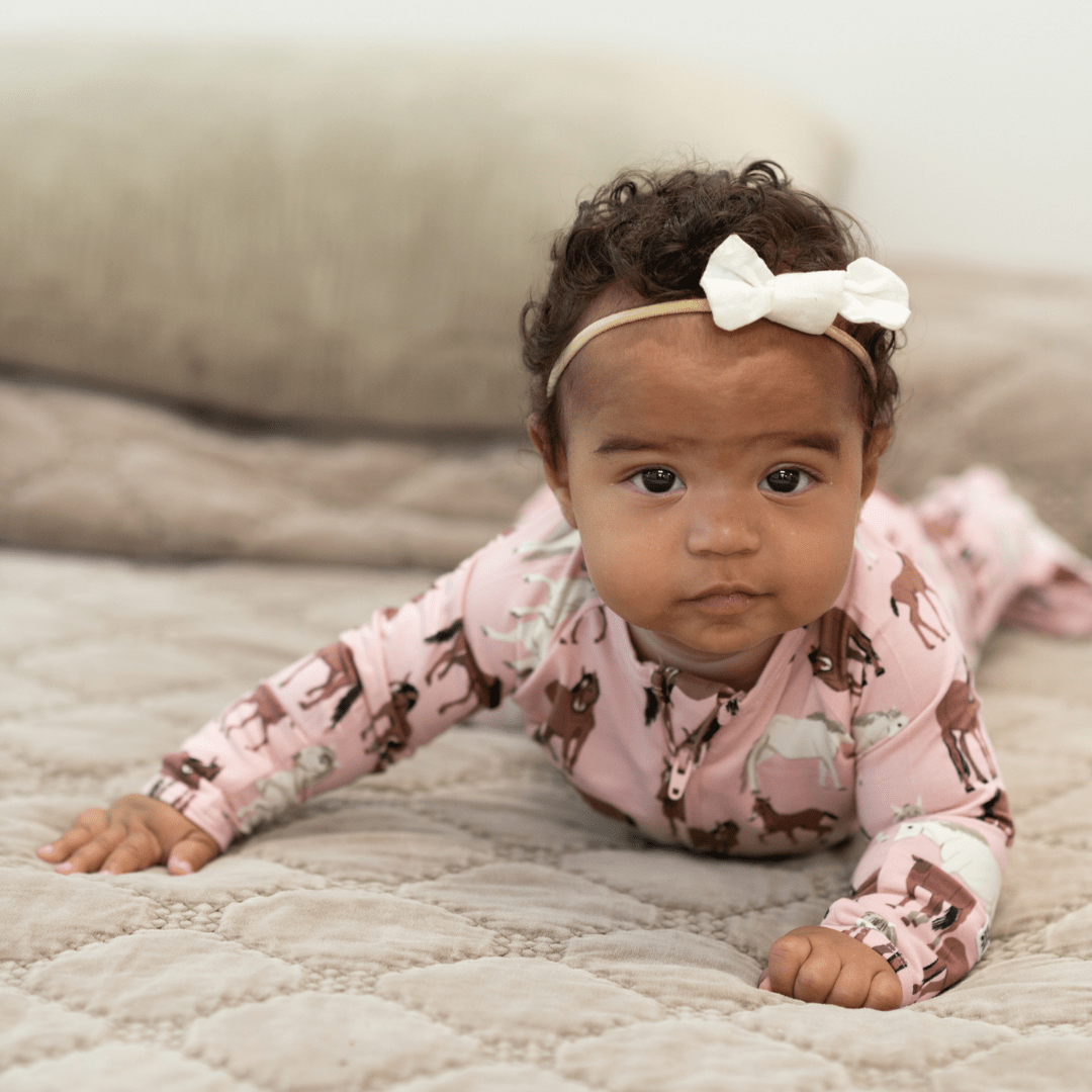 Wild Horses Zipper Footie