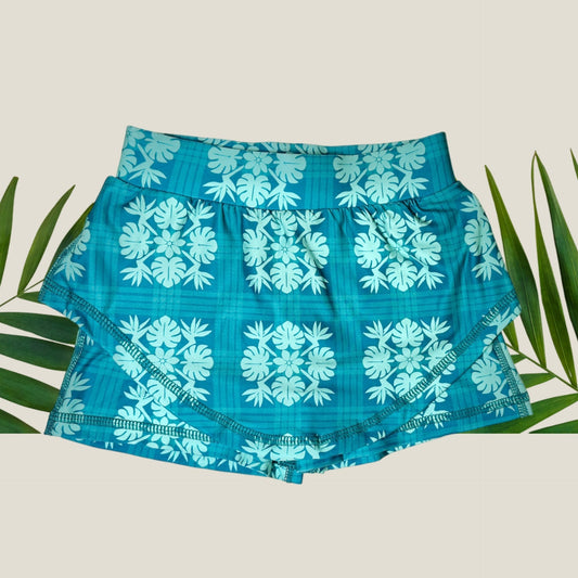 Women's Teal Tropical Palaka Julia Skort