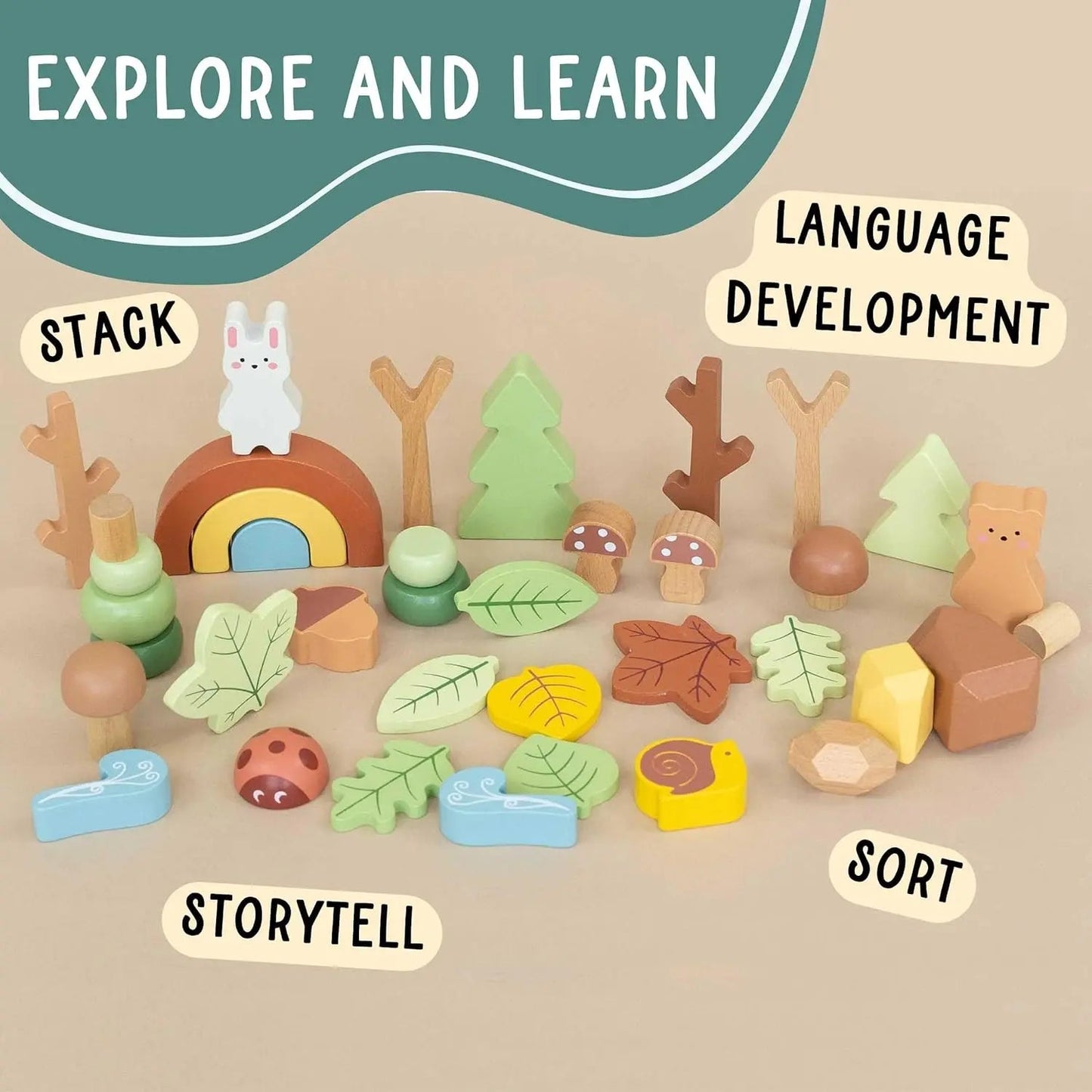 Wooden Forest Sensory Bin