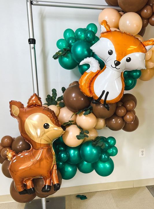 Woodland Balloon Garland Kit – Mocha, Green & Blush