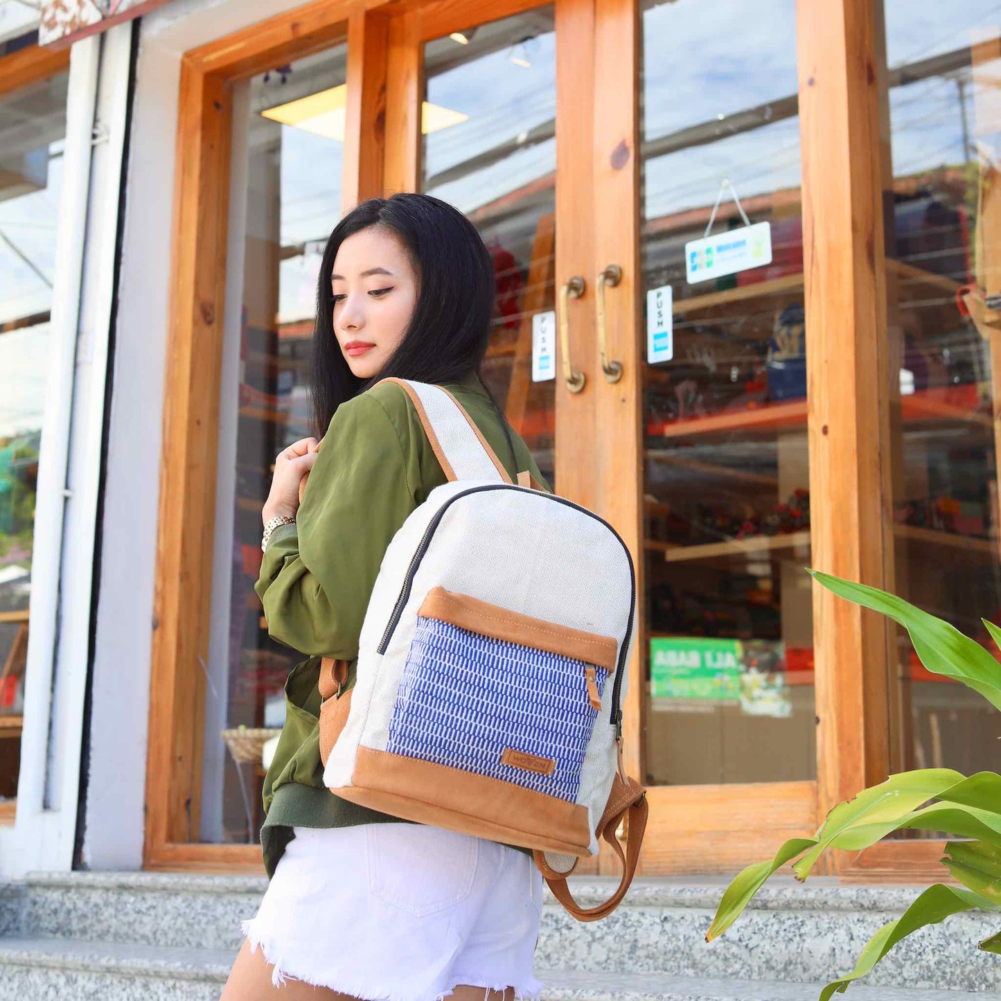 WOVEN 14" Laptop Backpack - Stripe