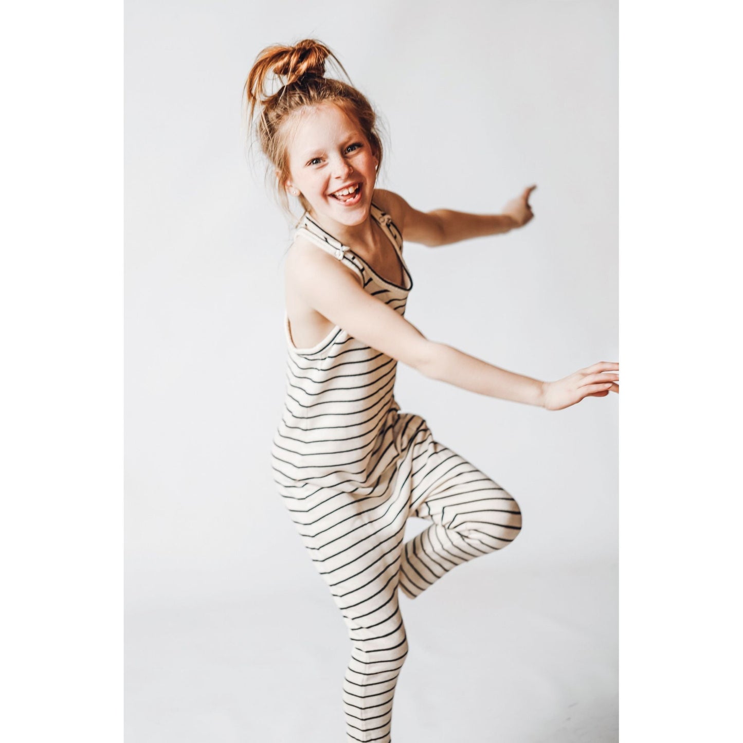 Romper Natural/Black Stripes - LIMITED  EDITION