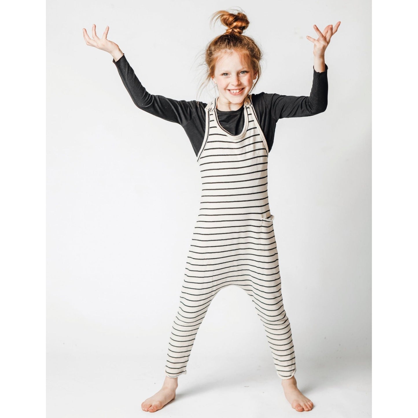 Romper Natural/Black Stripes - LIMITED  EDITION